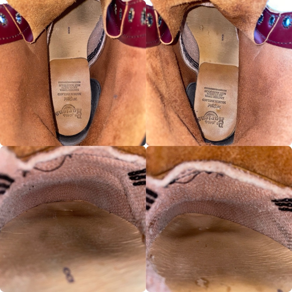 Vintage Dr. Martens 1460 Red Smooth Leather Boots UK 8 - Picture 15 of 16